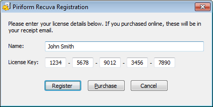 Problems activating or registering Recuva Professional?