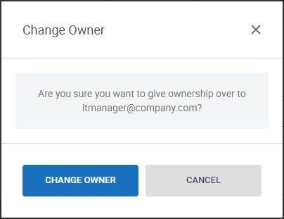 How can I change the Owner on my account?
