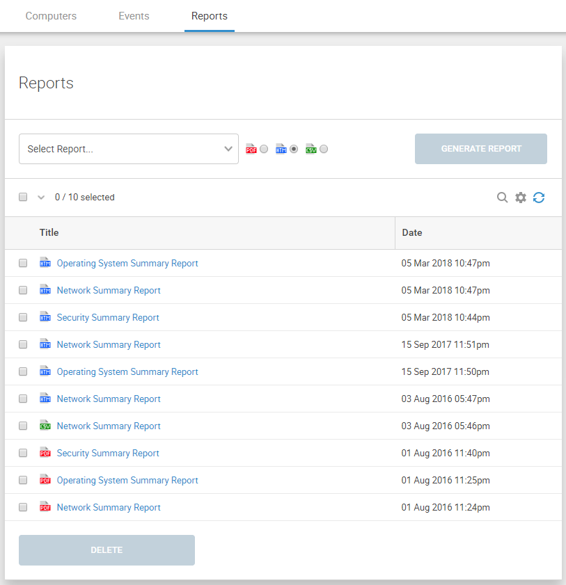 How can I generate a report?