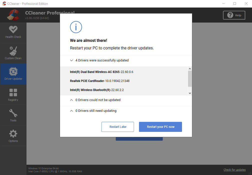 How do I use the Driver Updater?